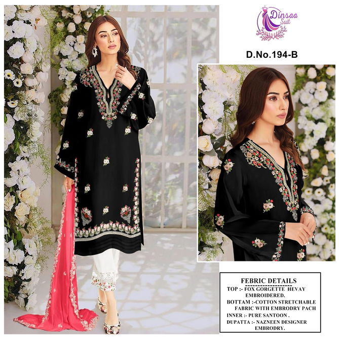 Dinsaa 194 A To D Readymade Pakistani Suit Catalog